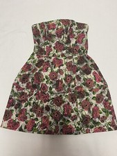 Top Shop Womens Strapless Floral Tea Dress Size 6 EUR 38