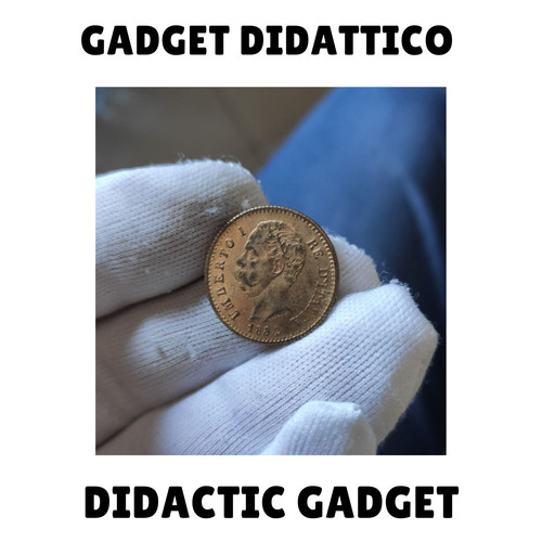 Kingdom of Italy 20 Lire 1882 Umberto I left Coat of Arms Savoy in Garland