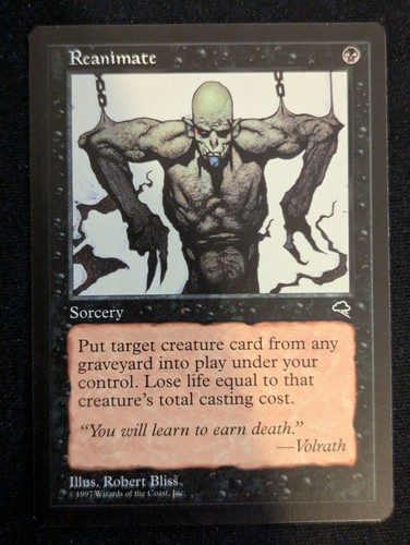 Reanimate - Tempest - NM - Magic the Gathering - MTG - Black