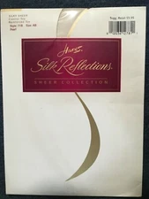 Hanes Silk Reflections Pantyhose Control Top Reinforced Toe Pearl Sz AB