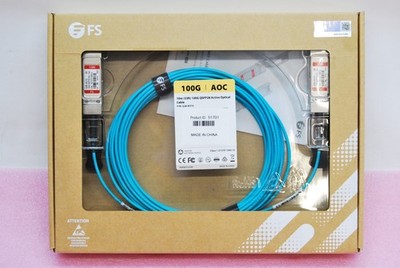 FS 10M 100G 33ft QSFP28 ACTIVE OPTICAL CABLE Q28-AO10 T8-B11