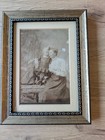 Holz Bilderrahmen Warmsilber zum Aufstellen mit Antik Foto Mutter mit Kind