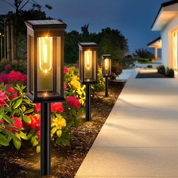 Luces Solares Led Exterior Jardin, 8 Piezas Luz Solar Exterior Jardin, 800mAh