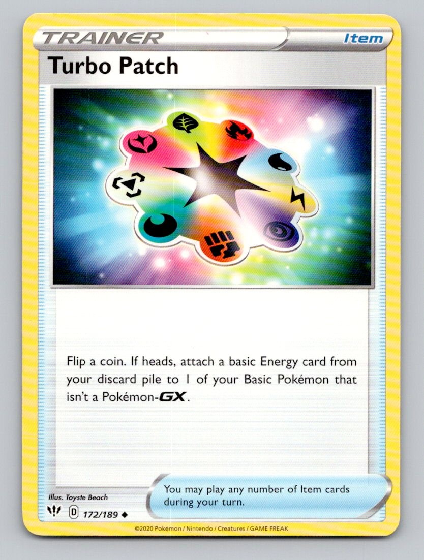 Turbo Patch 172/189 Uncommon Darkness Ablaze Pokemon