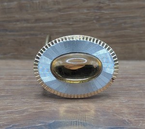 Vintage Mid-century Modern Styling West Germany Scarf Clip Gold/Silver Tone