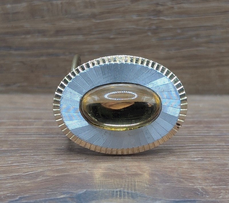 Vintage Mid-century Modern Styling West Germany Scarf Clip Gold/Silver Tone