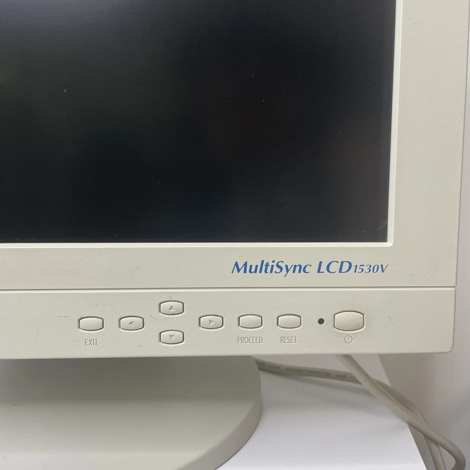 NEC MultiSync 4:3 LCD1530V Computer Monitor 15" White Beige Tested - Image 2 of 4