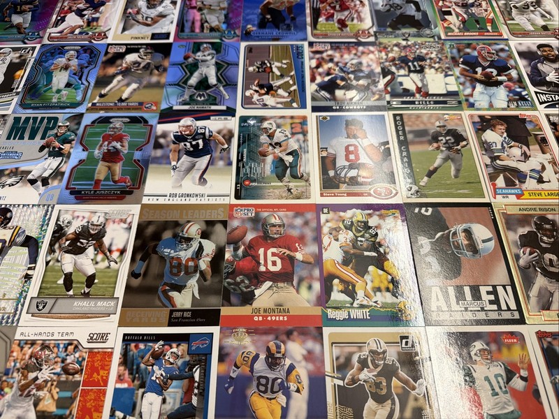 Buy 3 Lots Get 2 Lots Free Football card Montana Rice Gronk Namath Reggie White+