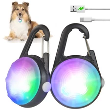 4 Modes Dog Lights for Night Walking, IP68 Waterproof Collar Light, High