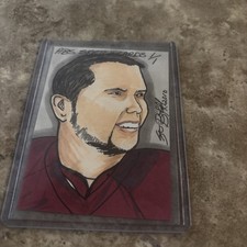 2010 Andrew Luck Rookie 1/1 ORIGINAL ART SKETCH CARD HAND DRAWN Stephen Burkett. rookie card picture