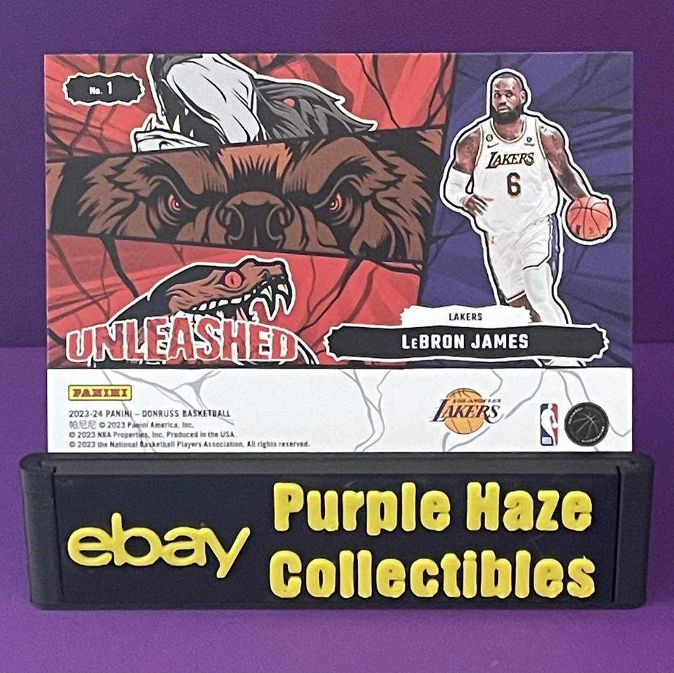 2023-2024 Panini Donruss LeBron James Unleashed Red Laser #1 LA Lakers - Image 2 of 3