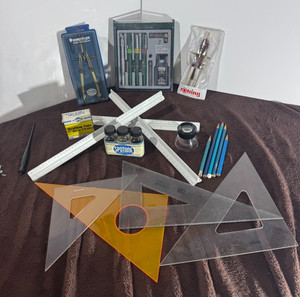 Vintage Drafting Tool Lot – Staedtler, Rotring, Faber-Castell