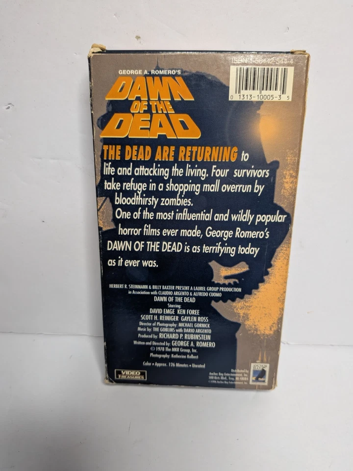 Dawn of the Dead 1978 (1996 VHS) George A. Romero Horror Zombie Movie - Image 2 of 4