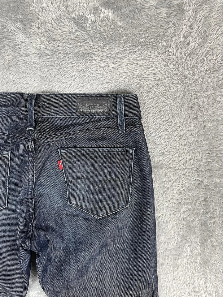 Levi's Jeans Mujer 26 Azul Capital E Swank Bajo Delgado Bota Bootcut Hecho en EE. UU. Foto 2 de 4
