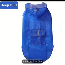Wasserdichte Regenjacke Hund Blau 4XL (neu)