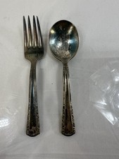 Vintage HOLMES  EDWARDS Fork  Spoon SILVERPLATED Child Set