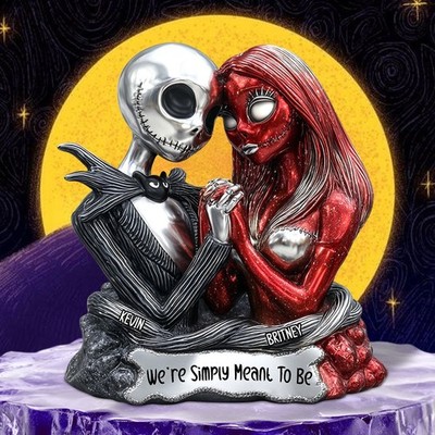 Personalized Jack Sally Nightmares Couple Acrylic Plaque Wooden Block Decor Gift