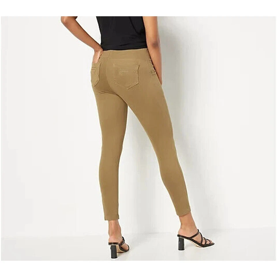 MUJERES CON CONTROL NUEVO $63 St. Tropez Sarga Legging con Bolsillos Oliva 22WP Foto 2 de 4