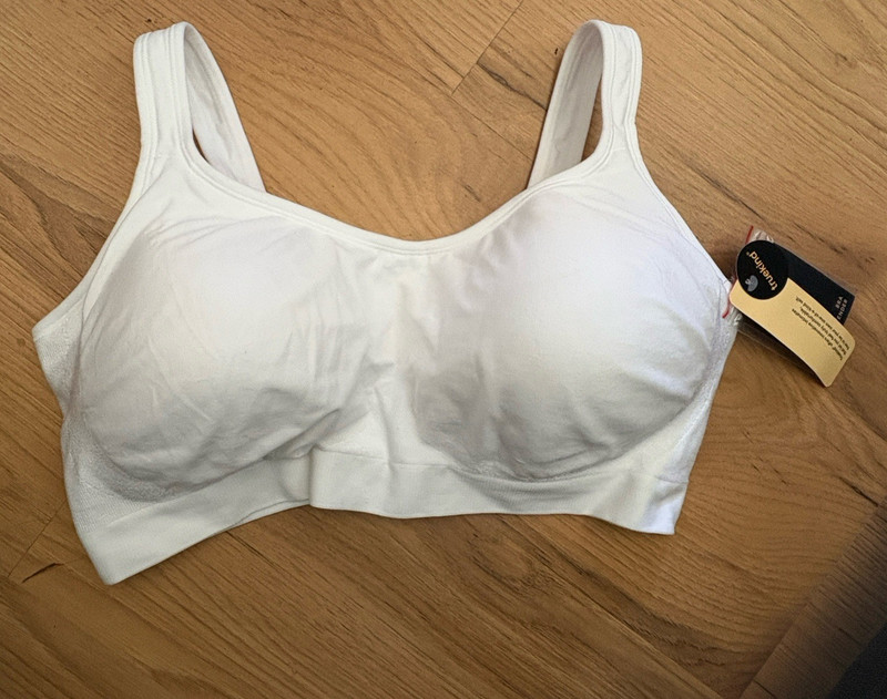 Truekind Daily Comfort Wireless Padded Bra,?Wide Straps, White 3XL