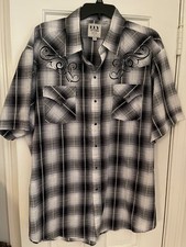 Ely Cattleman Pearl Snap Short Sleeve Shirt with Scrolling