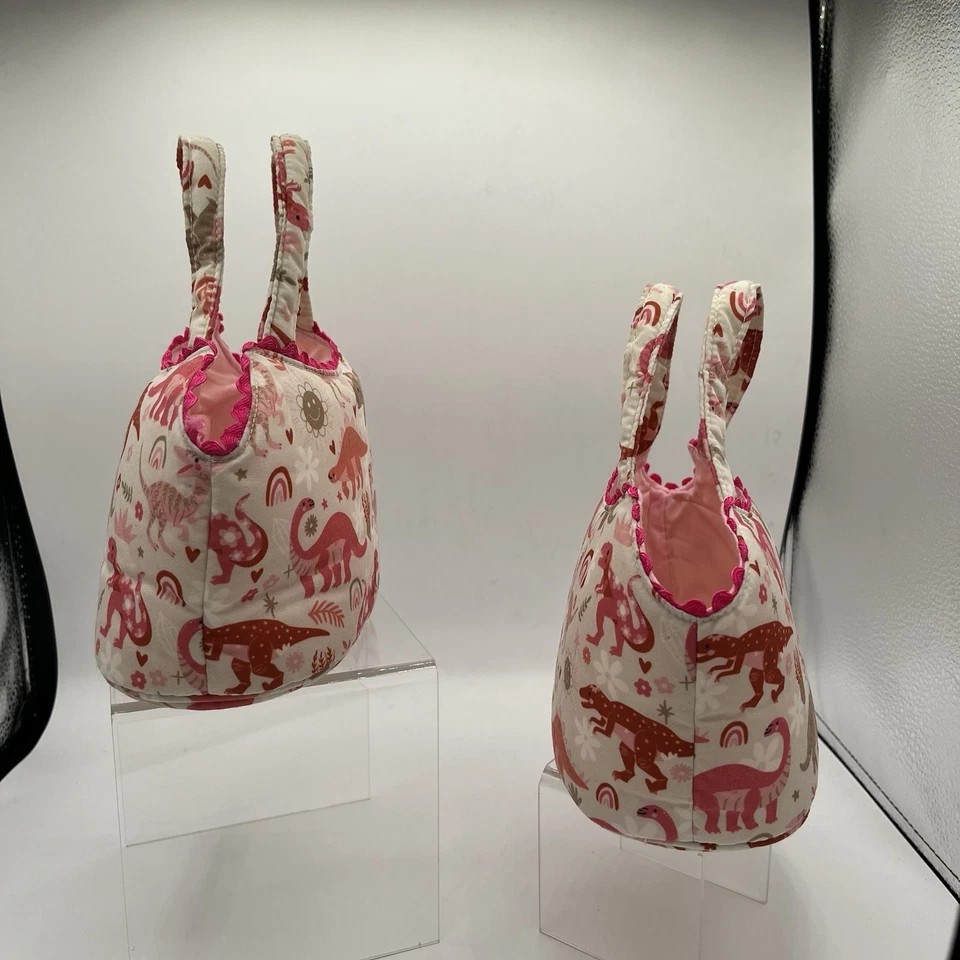 Lot Of 2 Sassy Pet Saks By Douglas Kids Accessory Small Pink Dinosaur Tote Purse - Image 4 of 4