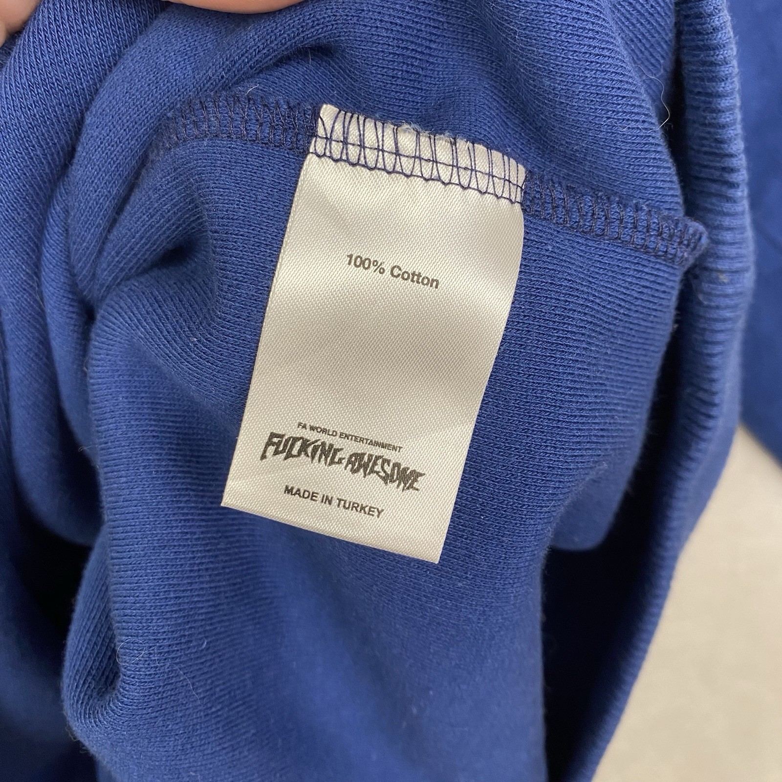 FuckingAwesome Blue Patch Script Sweater Inside O… - image 7