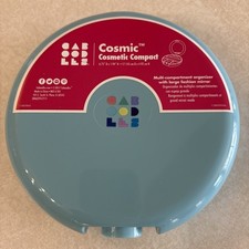 Caboodles Cosmic Cosmetic Compact Makeup Organizer Teal Turquoise Mirrored