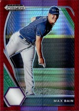Max Bain 2021 Panini Prizm Draft Picks #PDP210 Hyper Red & Purple Prizm