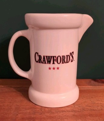 Crawfords Scotch Whisky Keramik Wasserkrug Breweriana Pub Bar Mancave