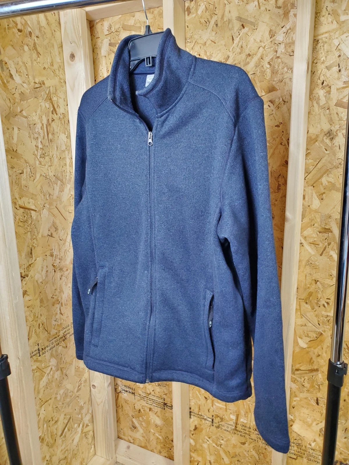 Jacket Women By Champion Fleece Blue Slightly Fitted Full Zip Better Sweater Nic
