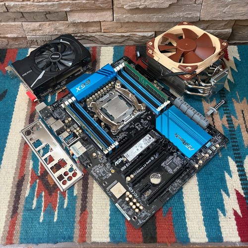 ASROCK X99 EXTREME4 Motherboard Combo! Xeon 1650V4 Noctua 16GB 256SSD W10P RX560