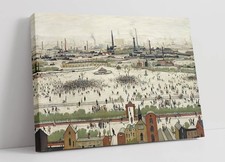 L.S. LOWRY, SUNDAY AFTERNOON - FRAMED CANVAS WALL ARTWORK PICTURE PRINT