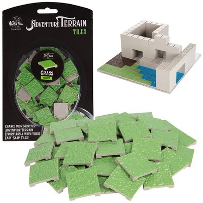 Monster Adventure Terrain- 50pc Grass Tile Expansion Pack- Hand-Pain (US IMPORT)