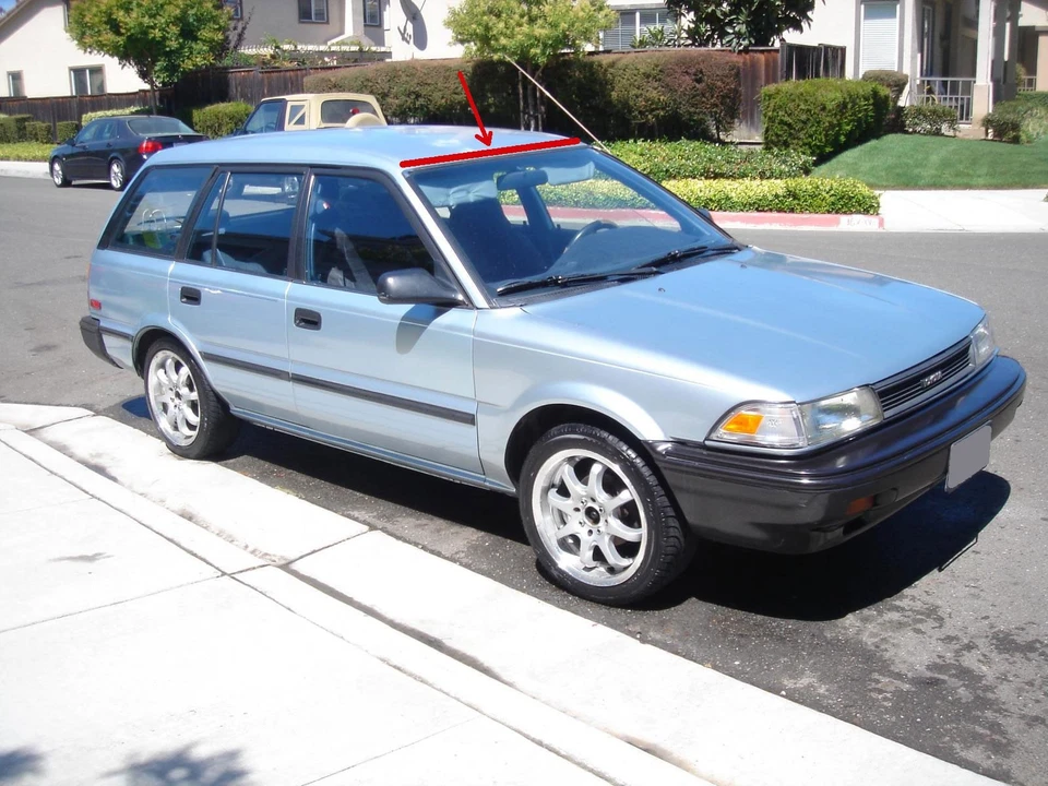 Para TOYOTA COROLLA CE90 EE90 AE92 AE95 CE95 WAGON Moldura SELLO SUPERIOR PARABRISAS Foto 4 de 4