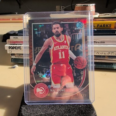 2025-26 Bowman Chrome TRAE YOUNG Jersey Match Orange Reptilian Refractor /25 