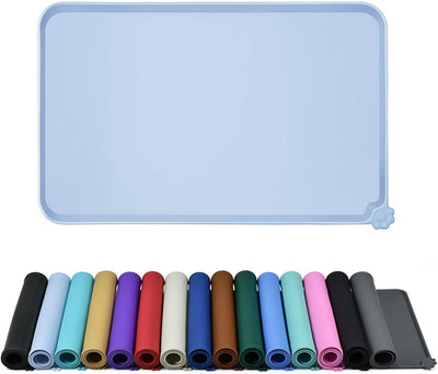 Waterproof Pet Feeding Mat with High Raised Edges, Heavier and Thicker Placemats