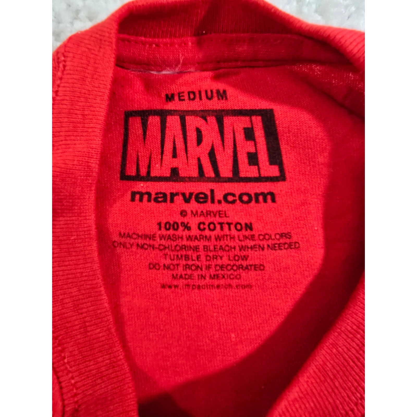 Commic Style Marvel The Mighty Thor Mens Red Graphic T-Shirt Medium Comic Book ...