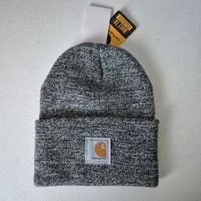 Carhartt Hat Beanie Knit Cuffed Acrylic Patch One Size OS Built To Serve
