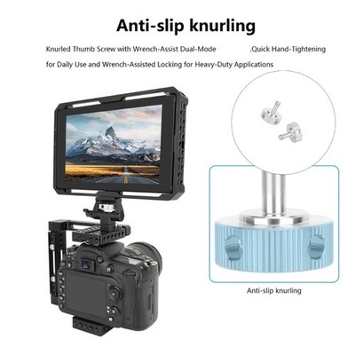 Professional Photography Fastening Knurled Knob 1/4Inch Thread Durability Steel