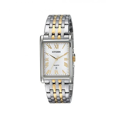 Citizen BH3004-59A Rectangular Two-Tone Stainless Steel Watch NEW w/  TAG Japan