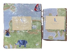 Pottery Barn Kids Explorer crib fitted sheet and matching pillowcase New In Pack