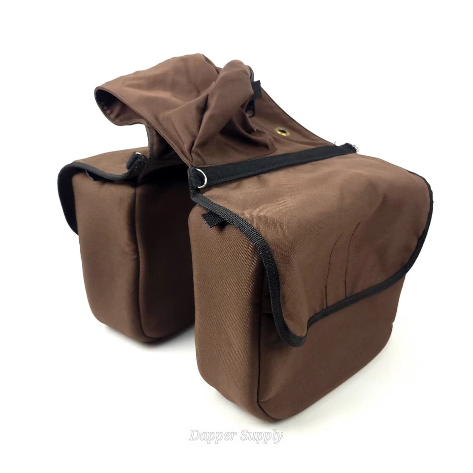 Leather Insulated Nylon Trail Gear Saddle Bag Brown  - Изображение 2 из 4
