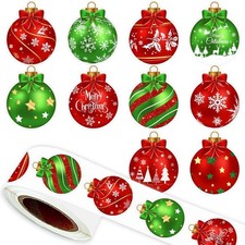 Christmas Lantern Stickers 500 Pieces Self-Adhesive Decals Ball Holiday