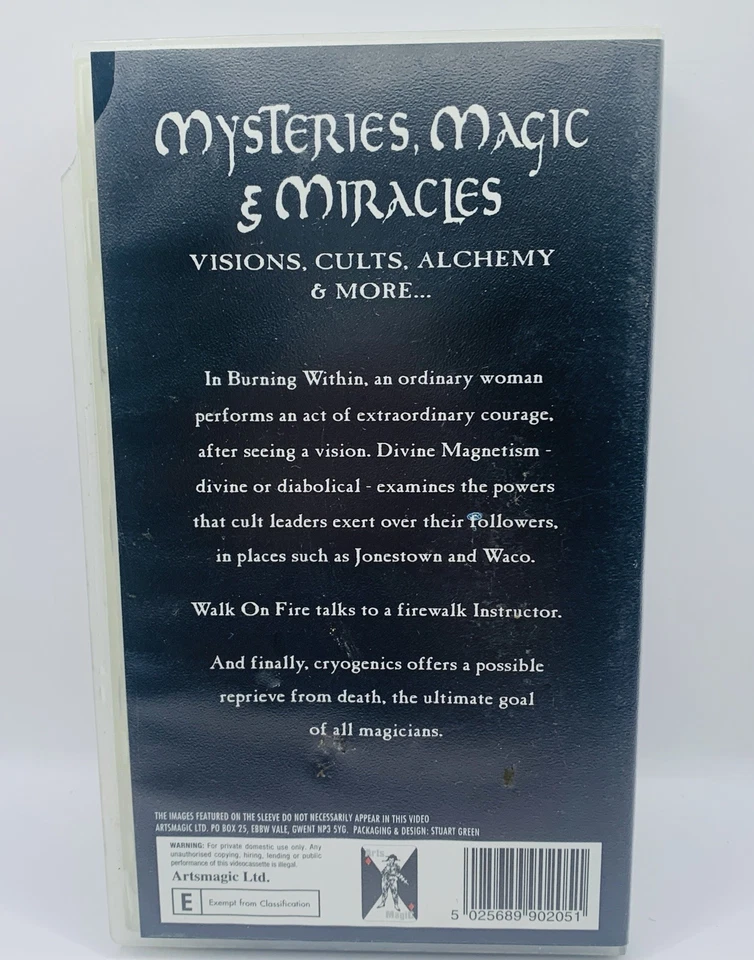 Mysteries , Magic & Miracles visions cults alchemy vhs Tape - Image 3 of 4