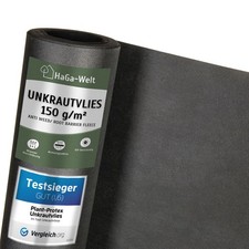 HaGa® Unkrautvlies/Vlies de Control de Malezas Negro 150 g/m² 50 m x 2 m