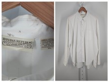 Banana Republic Vintage 80s Safari Clothing White Dress Shirt XL
