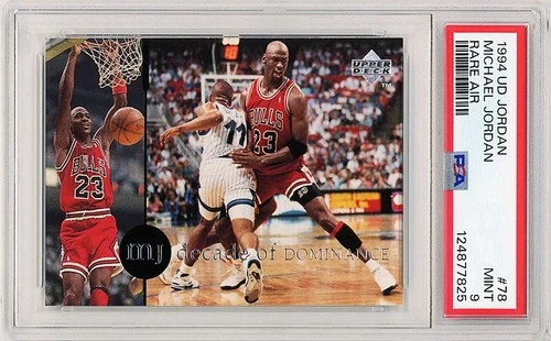 1994 -MICHAEL JORDAN- PSA 9 Upper Deck RARE AIR Bulls NBA Basketball Card #78