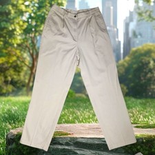 Liz Claiborne LizSport Wrinkle-Free Khaki Pants   Size 12R   Stain Resistant