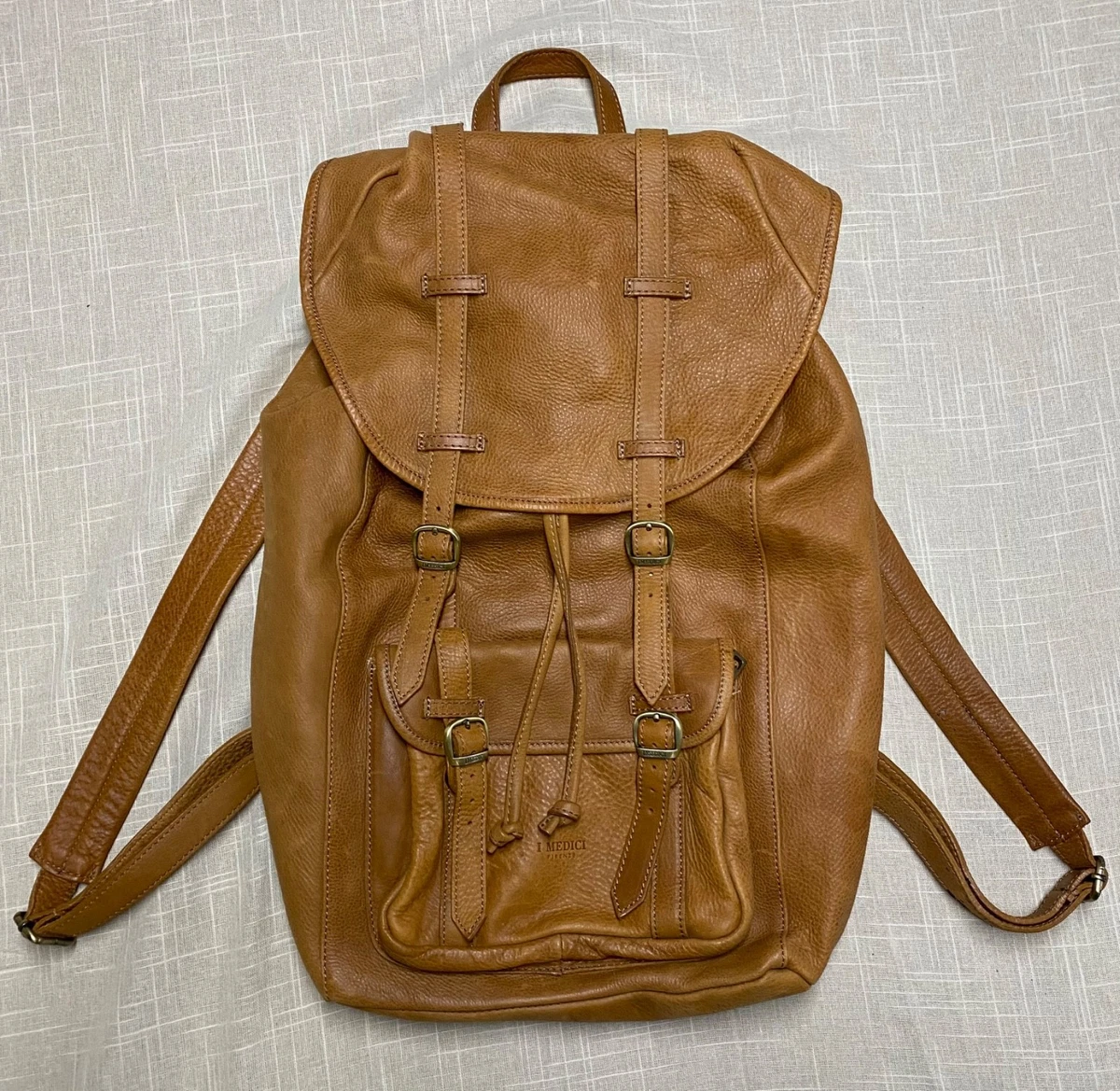 I MEDICI Firenze Beige Leather Shoulder Bag/Backpack NWOT Medici Small Bags & Handbags Leather Exterior for Women for  main image 3