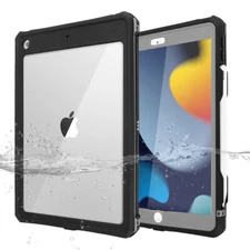 For iPad 9th/8th/7th Generation Case Full Body Waterproof Shockproof Stand Cover